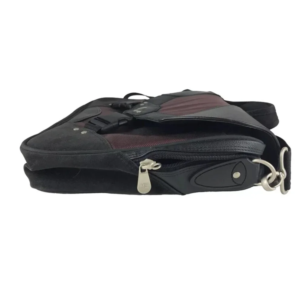 Mobile Edge Unisex Adult Black Burgundy‎ Bring It On Inner Pockets Messenger Bag